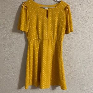 Yellow cap sleeve dress